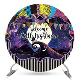 Lofaris Welcome Little Nightmare Halloween Round Backdrop